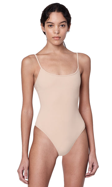 Elizabeth Nude Bodysuit Sleeveless Tank Top 