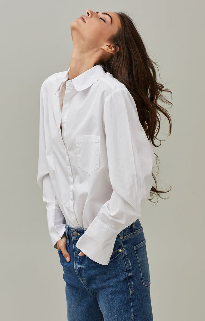Alix NYC Howard White Buttondown Poplin Bodysuit ALIX NYC Alix NYC Howard White Buttondown Poplin Bodysuit ALIX NYC