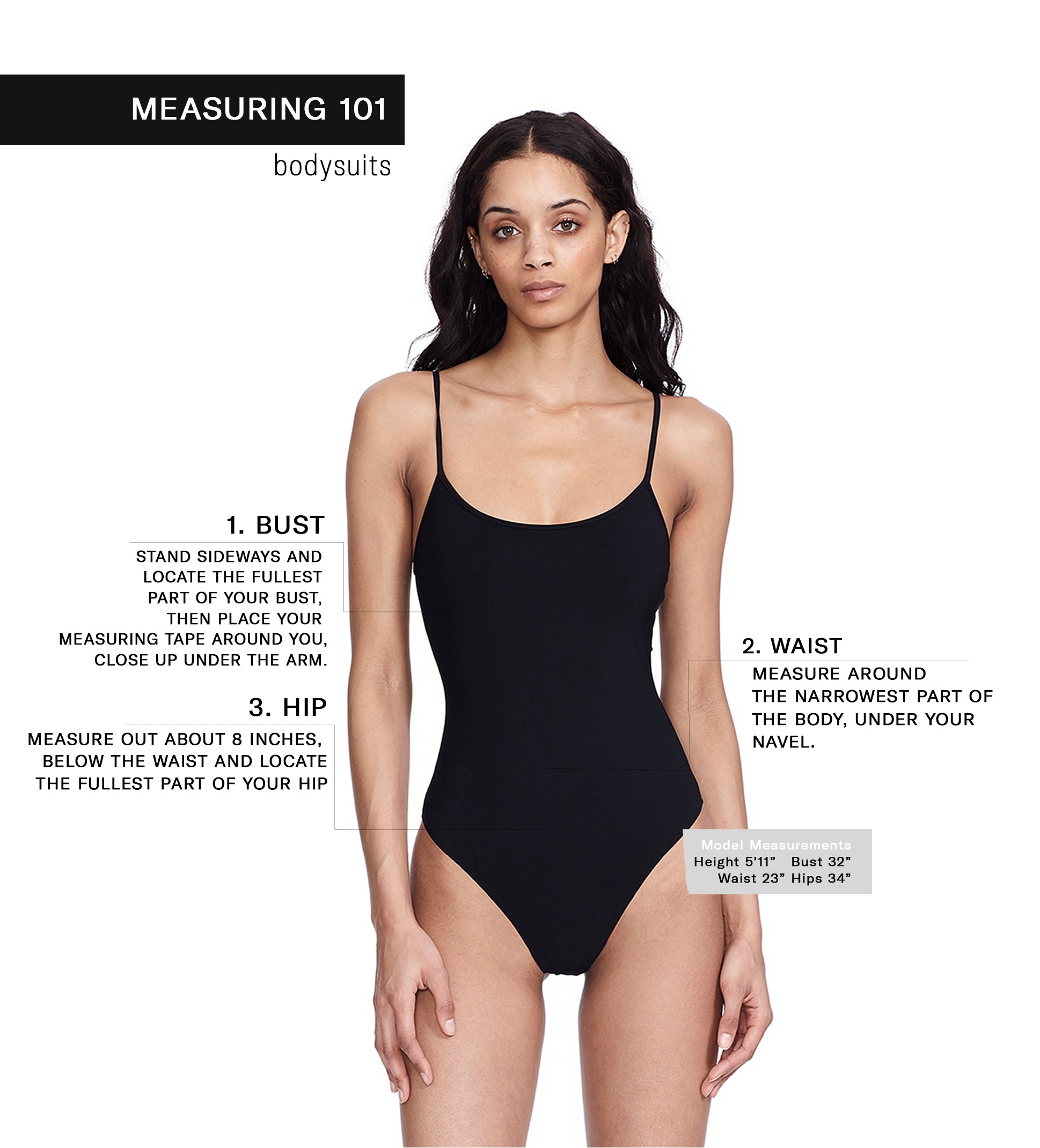 ALIX NYC Irving Black Long Sleeve Deep-V Second Skin Bodysuit